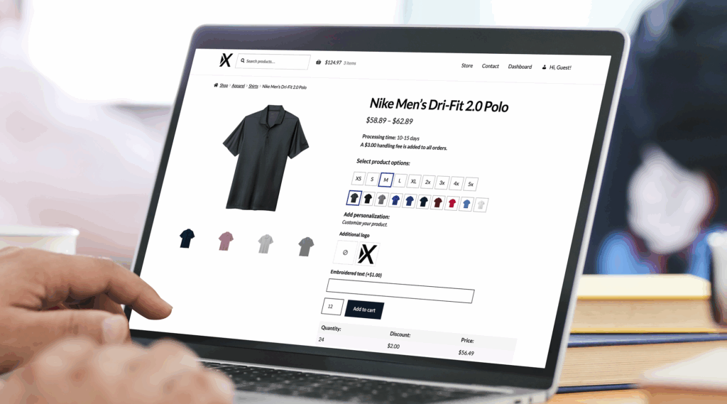 IDX Brands company store shown on a computer.