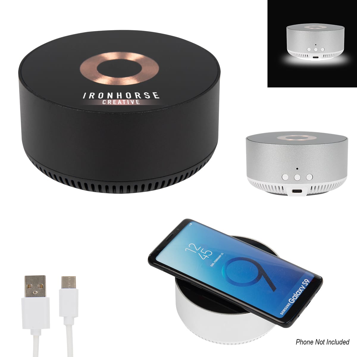 Glass Top Wireless Charger & Speaker