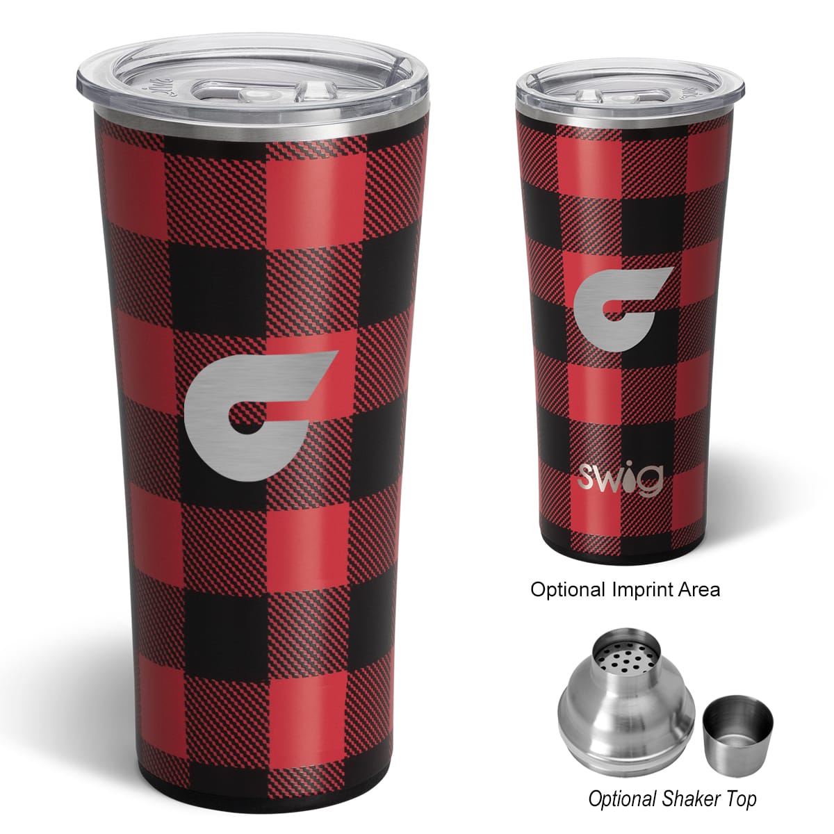 Swig Life ™ 22oz Buffalo Plaid Stainless Steel Tumbler