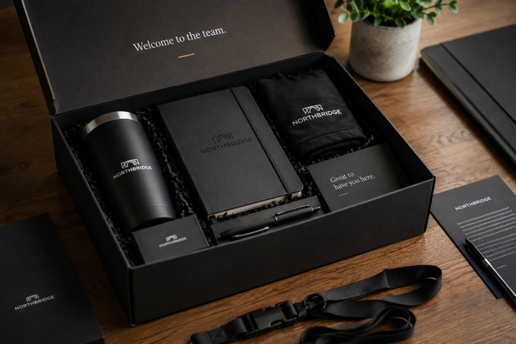 employee onboarding kit and branded welcome package