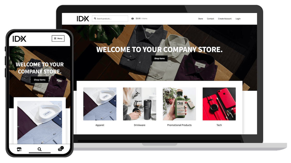 IDX Stores Home Page Example