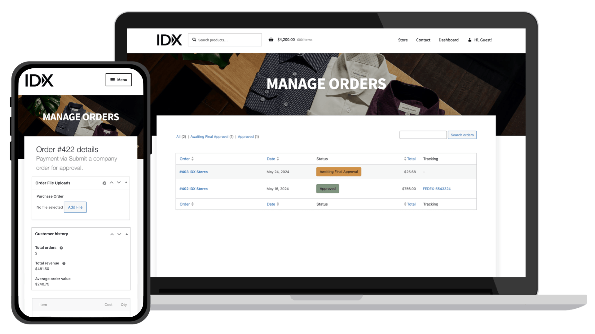 IDX Stores Order Management Example